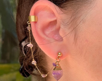 Amethyst Earrings + Cuff