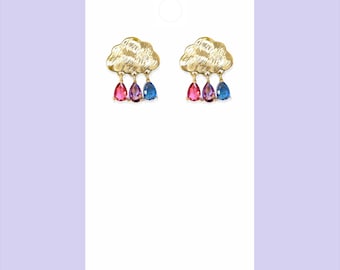 Bisexual Cloud Earrings