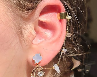 Moon Earrings + Cuff