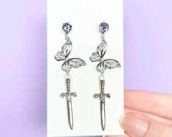 Butterfly Dagger Earrings
