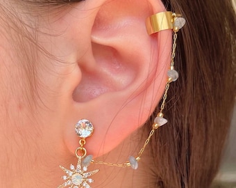 Seaglass Star Earrings + Cuff
