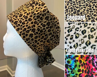 Animal print scrub cap Clearance