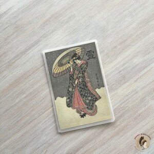 Japanese artwork bookmark Utagawa Toyokuni I Yuki Woodblock print bookmark Geisha bookmark Japanese enthusiast gift Book lover gift No Tassel