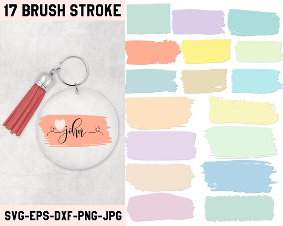 Download Paint Brush Stroke Key Ring Svg