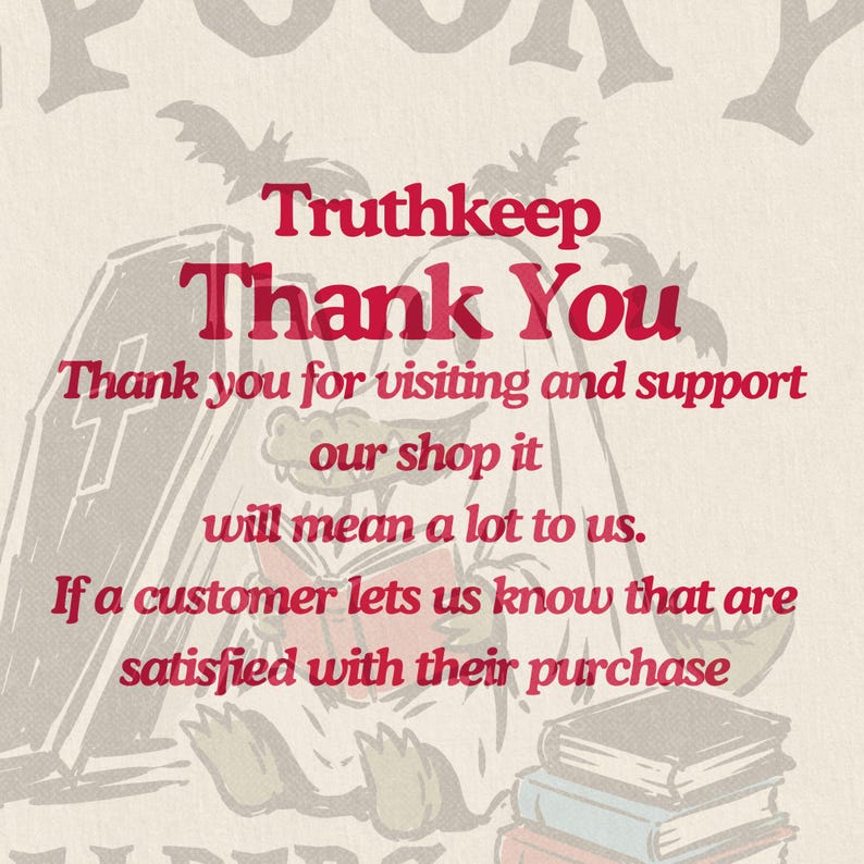 Spooky Readers Book Club PNG, Ghost Alligator Reading PNG, Halloween Book Lover Sublimation, Retro Bookish Digital Download image 9