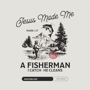 Vintage Men's Bible Shirt PNG,Jesus Made Me a Fisherman PNG SVG,Christian Dad Png, Jesus Png,Fisher of Men,Bible verse png
