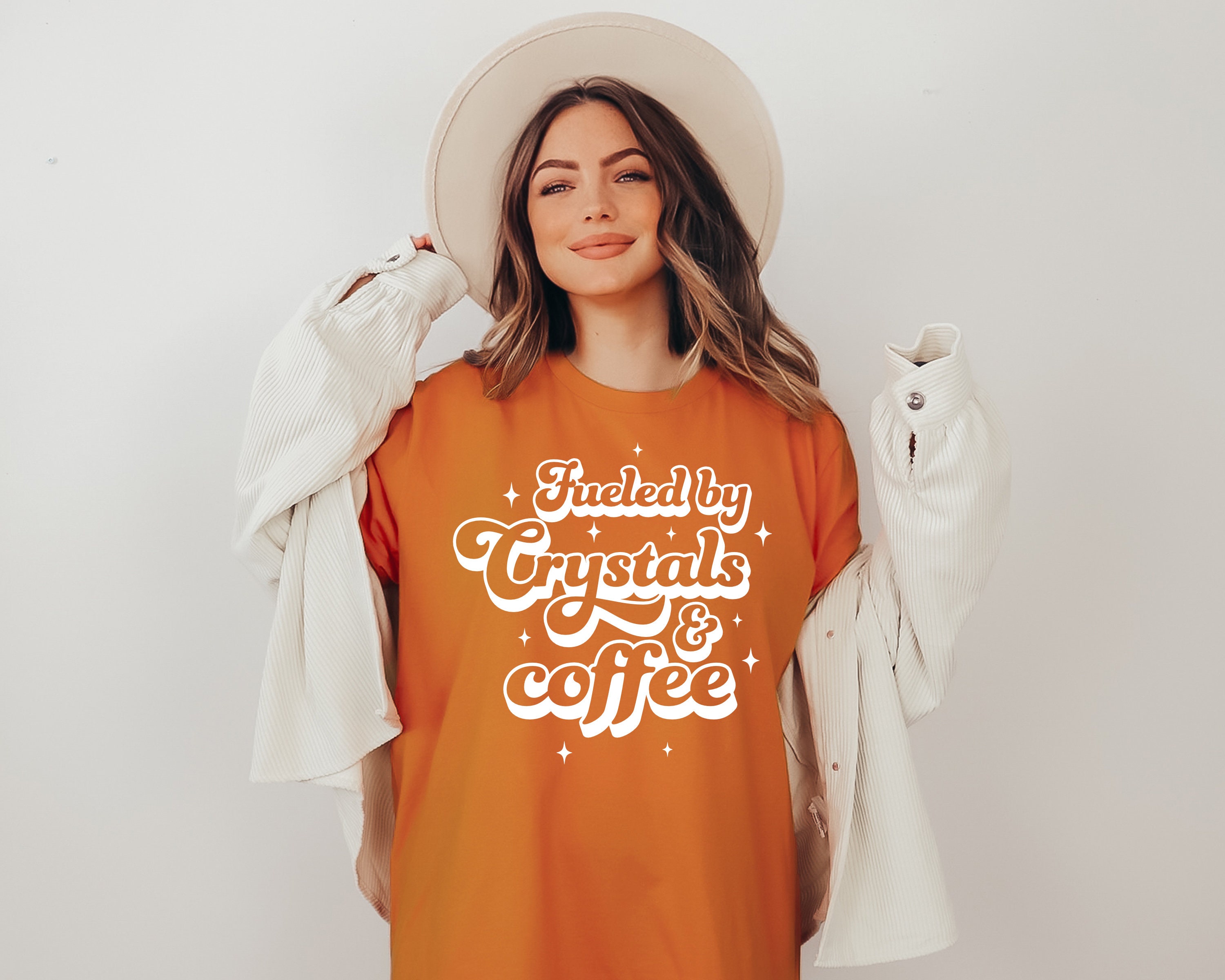 Fueled by Crystals and Coffee Svg Shirtbasic Witch - Etsy