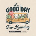 It's A Good Day For Learning PNG, Cute School Bus Animals, Teacher Back To School Sublimation, Preschool Classroom Shirt product logo