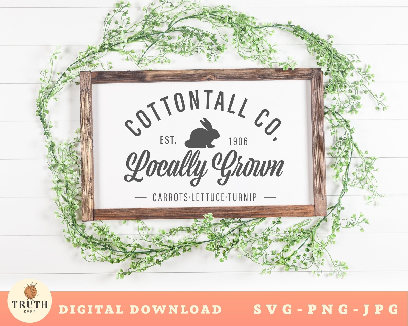 Easter Farmhouse Sign Svgcottontail Company Svgcottontail Etsy