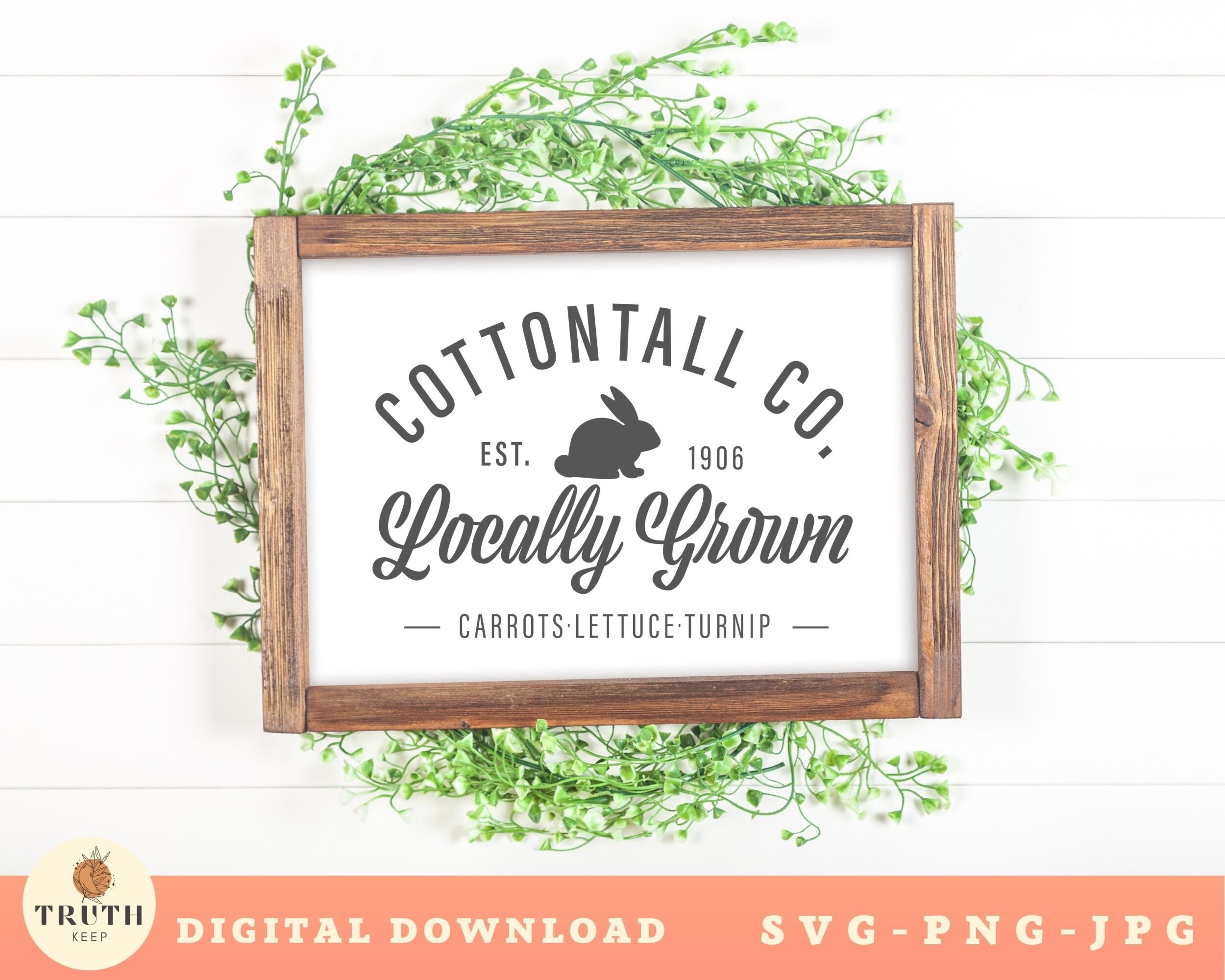 Easter Farmhouse Sign Svgcottontail Company Svgcottontail Etsy