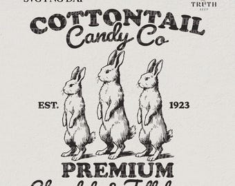 Cottontail Candy Co. Easter Bunny SVG PNG DXF