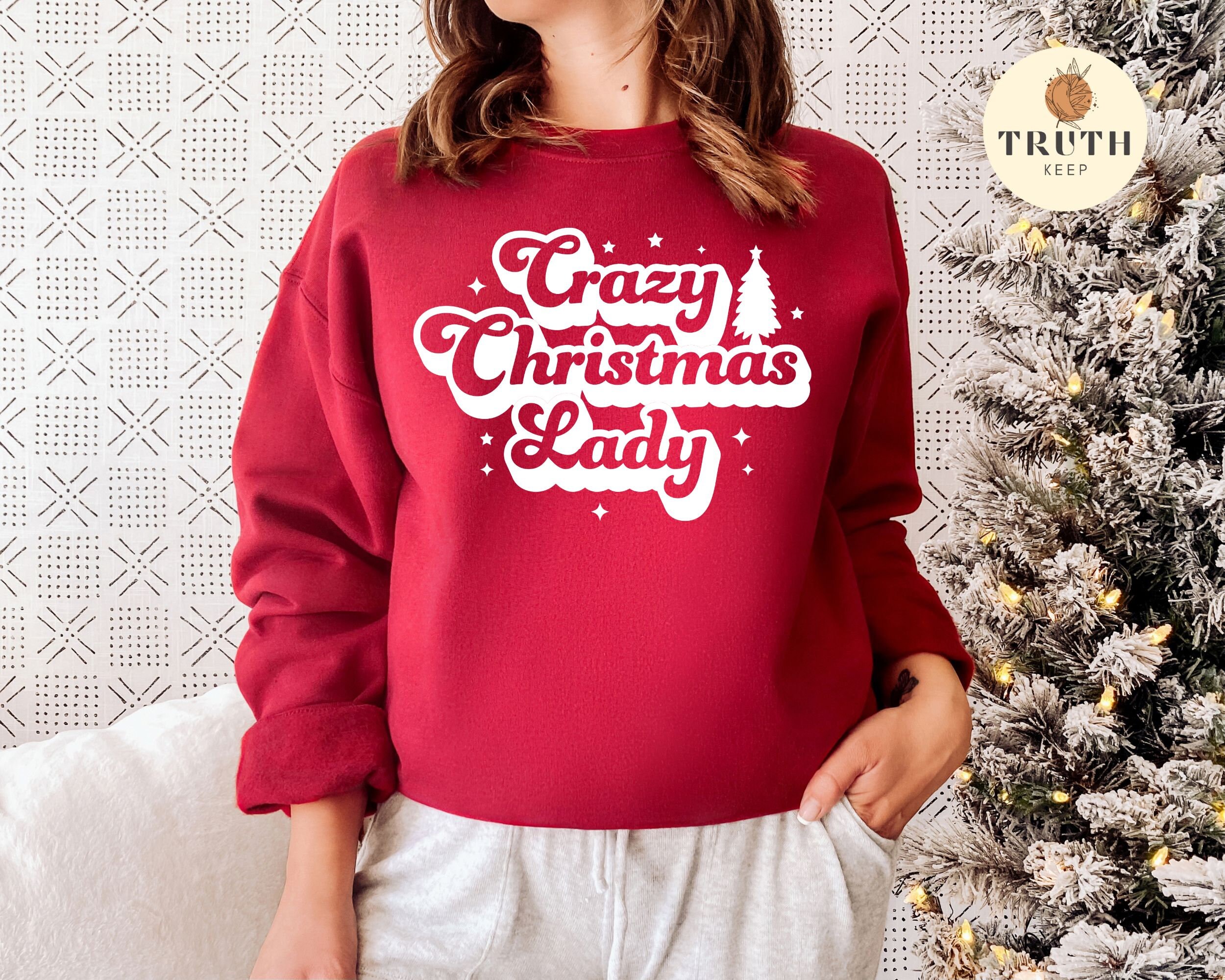 Crazy Christmas Lady Svg Pngchristmas Shirt Svgwinter Etsy