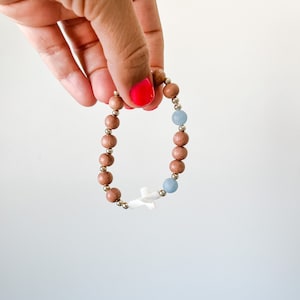 Rosary Bracelet with Mother of Pearl Cross