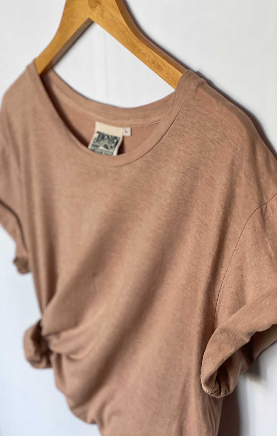 cotton tshirt natural dye slightly cropped Etsy