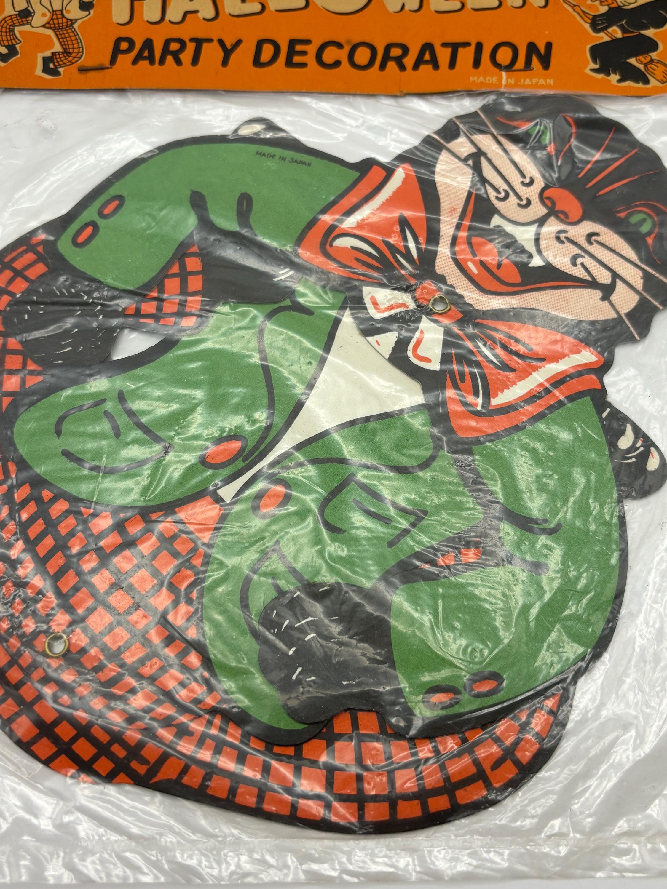 Vintage Halloween 1950s Wiggley Cat Decoration in Original Packaging ...