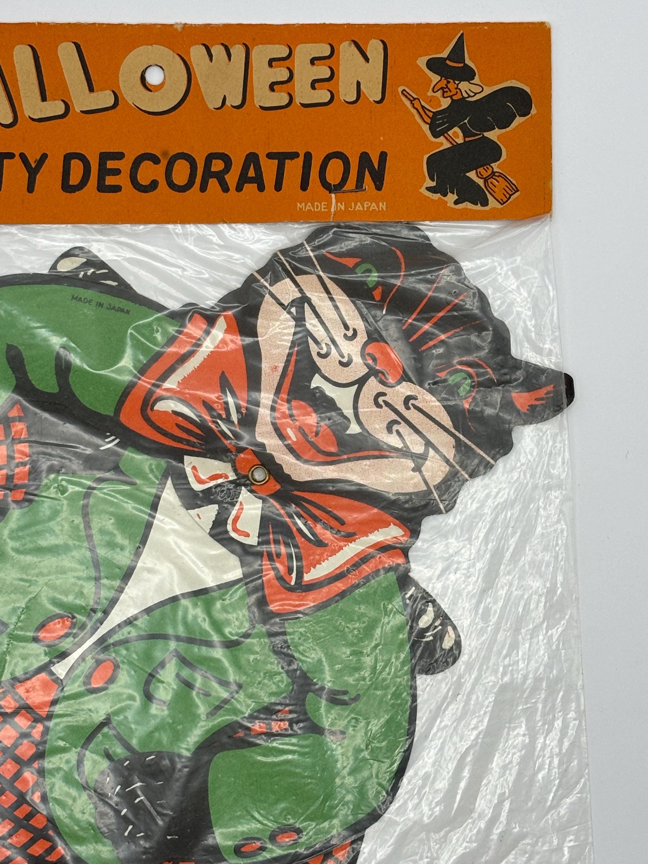 Vintage Halloween 1950s Wiggley Cat Decoration in Original Packaging ...