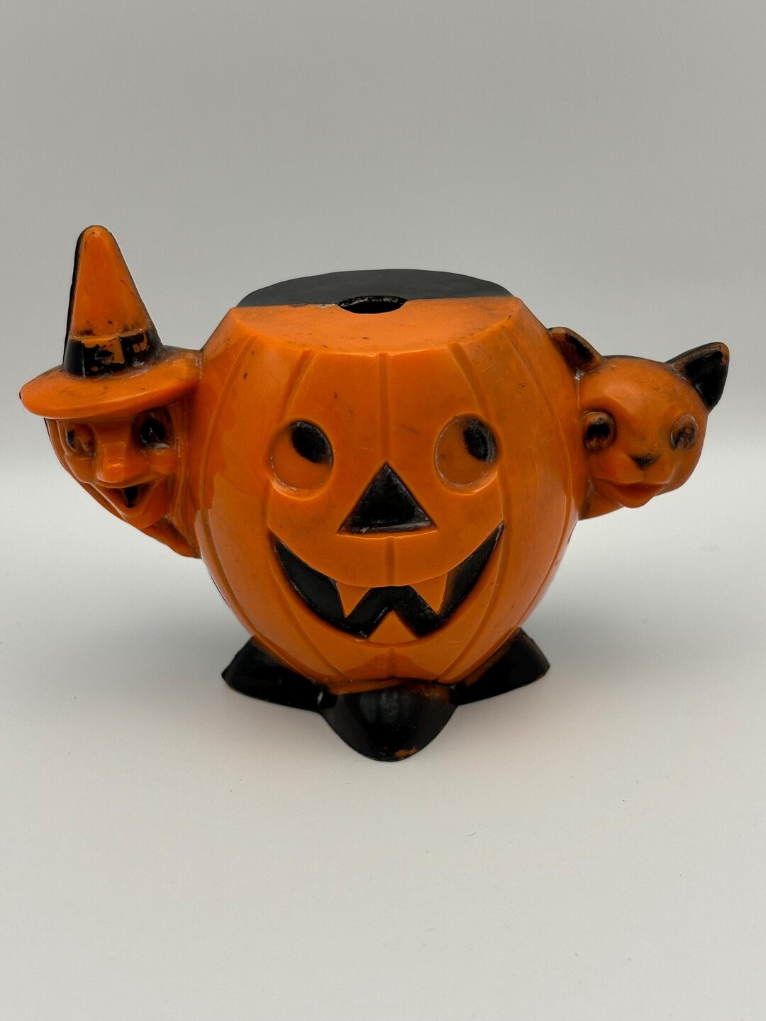 Vintage Halloween 1950s Hard Plastic Candy Container. Rosbro - Etsy