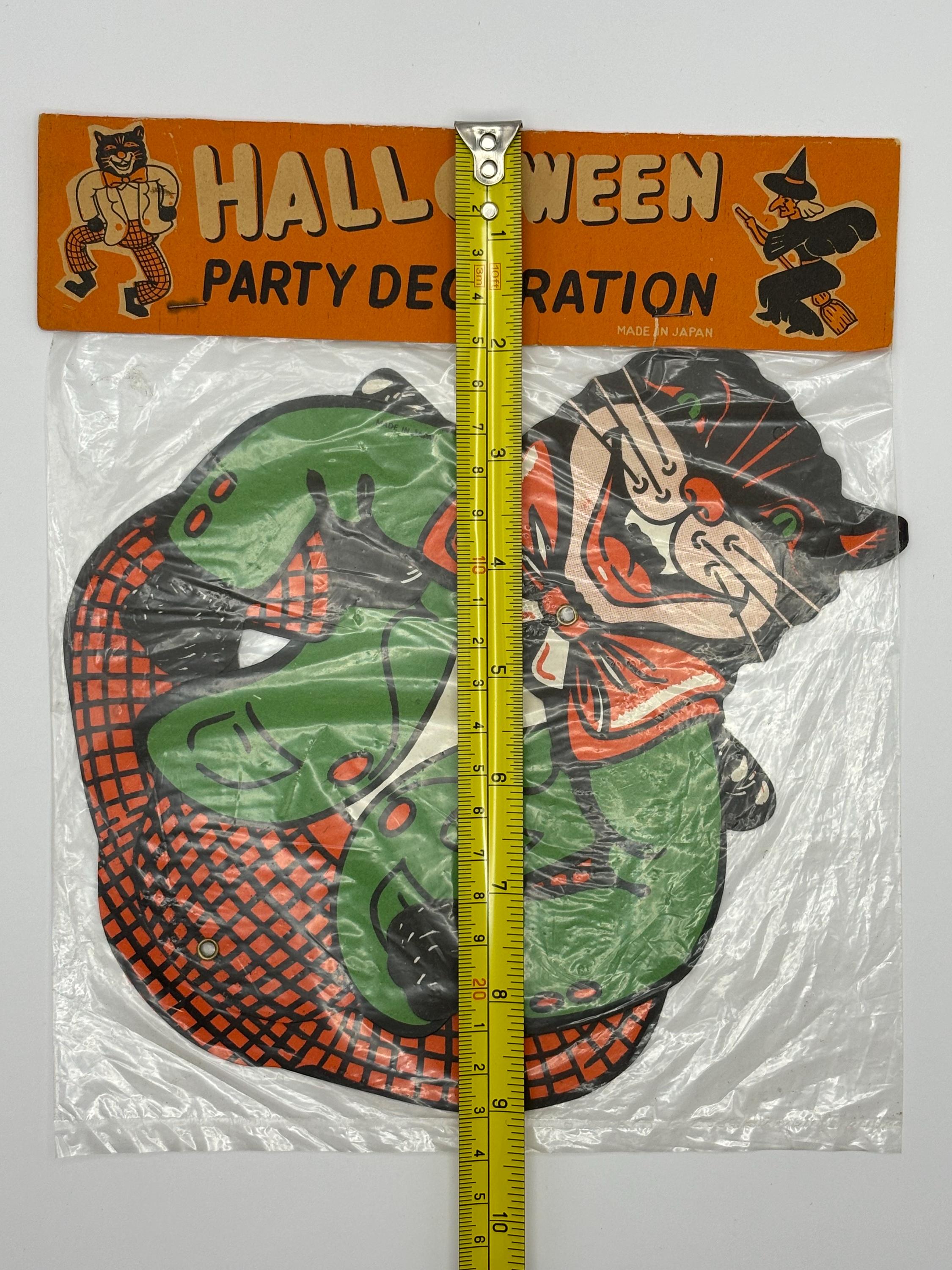 Vintage Halloween 1950s Wiggley Cat Decoration in Original Packaging ...