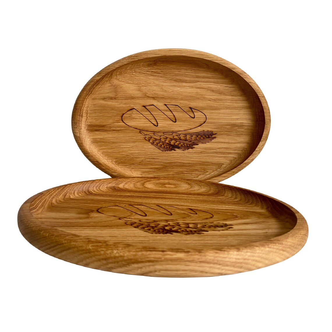 Handmade Rustic Oak Bread Serving Tray Oval Pyrography Wood Etsy