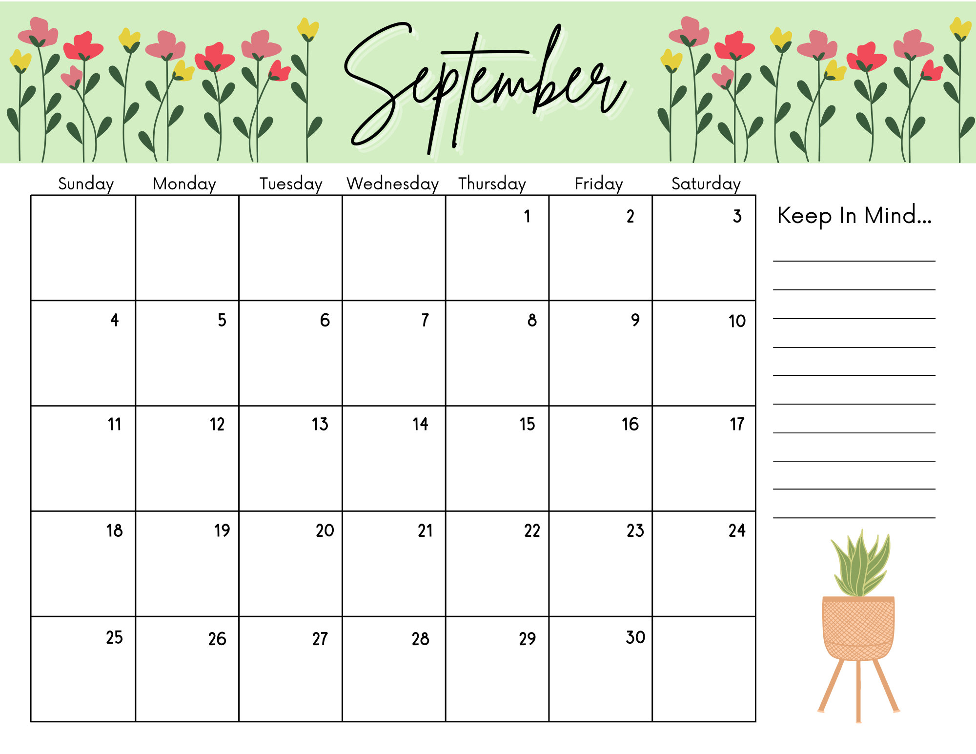 printable september 2022 calendar 2022 etsy