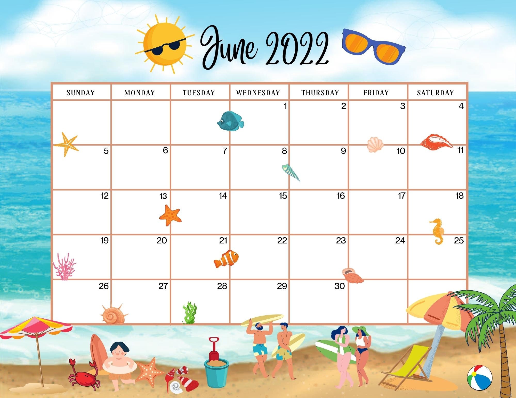 editable june 2022 calendar june 2022 calendar printable etsy