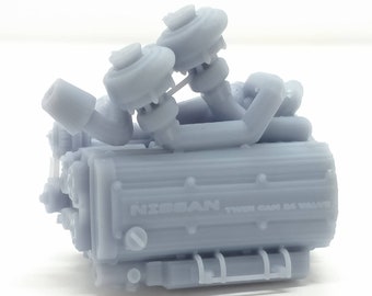 Nissan Twin Cam Valve RB26DETT Engine 1/32, 1/24, 1/18, 1/12, 1/8 Scale Model RB Motor 3D Printed Resin Diecast