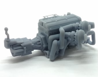Nissan Skyline R33 Twin Engine 1/32, 1/24, 1/18, 1/12, 1/8 Scale Model Motor 3D Printed Resin Diecast