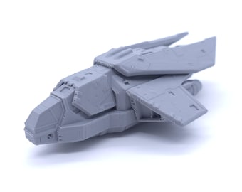 Diamondback - Modelo de 1", 3", 6" o 12" - Kit de modelo de nave espacial de ciencia ficción personalizado