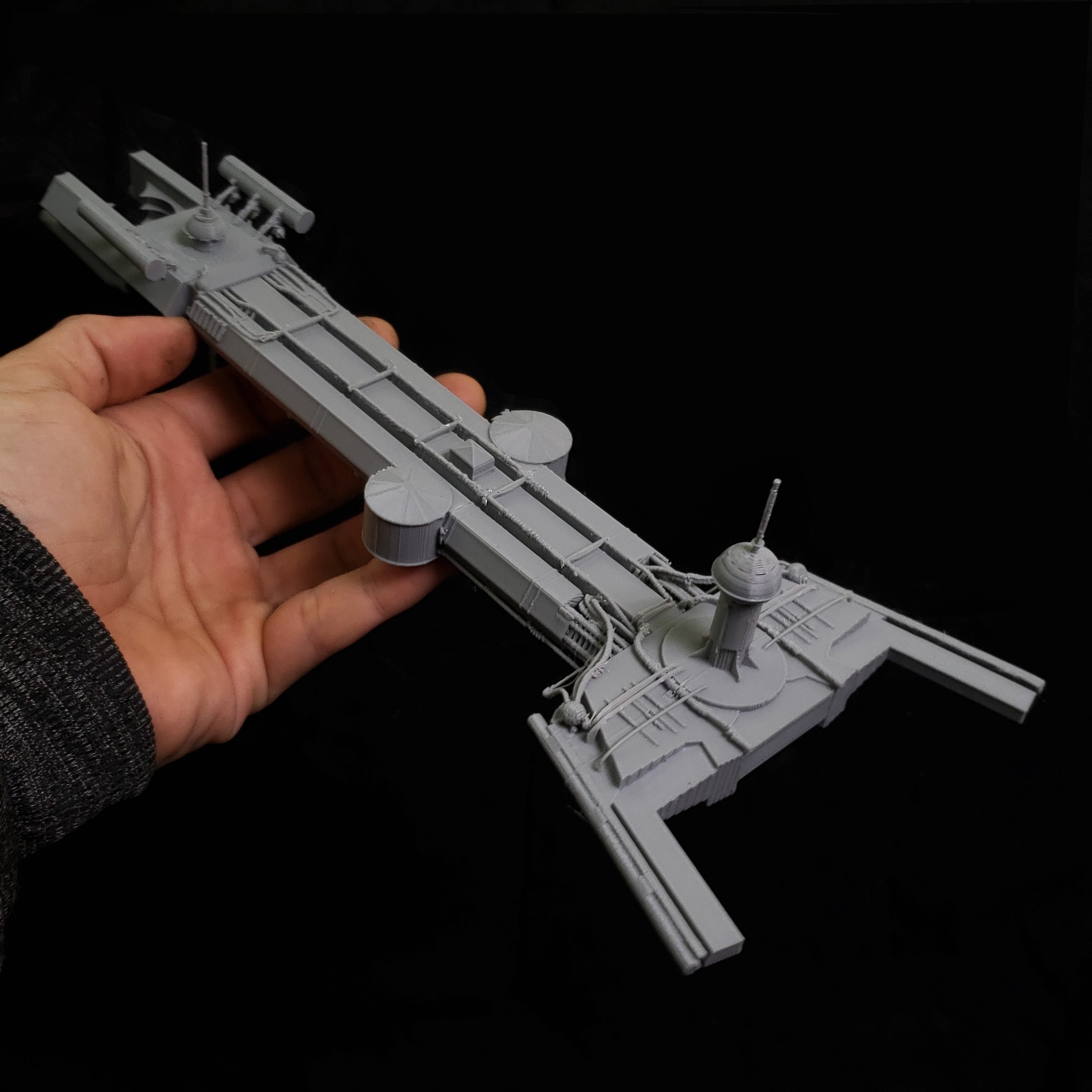 U.S.S. Cygnus  - 12" Model Kit - Death Ship from The Black Hole Disney Movie - Custom USS Space Ship Model