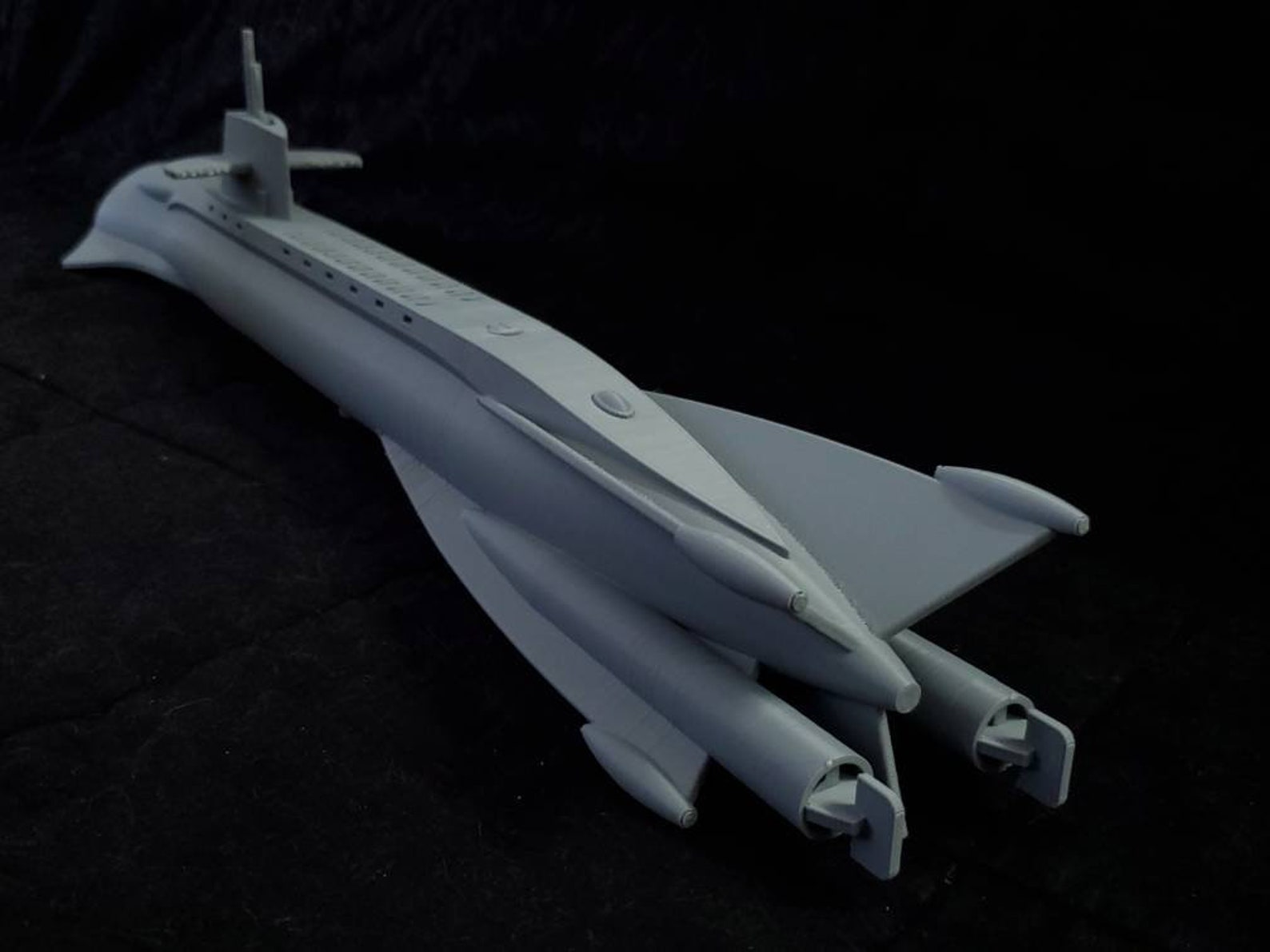 thumbnail interactive-video image 1 of 3D Printed Seaview Submarine Model - 6in Voyage To The Bottom Of The Sea Collectible 1 of 3