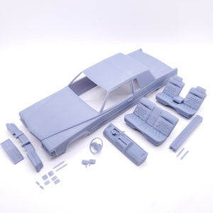 1983 Cadillac Fleetwood Brougham - 1:25 Scale - 2-Door Classic Car Body Shell DIY Kit Resin Diecast
