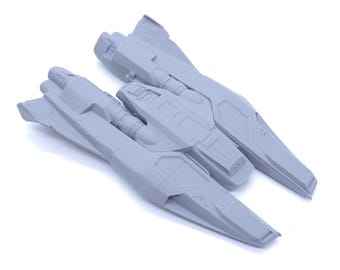 Mamba - Modelo de 1", 3", 6" o 12" - Kit de modelo de nave espacial de ciencia ficción personalizado