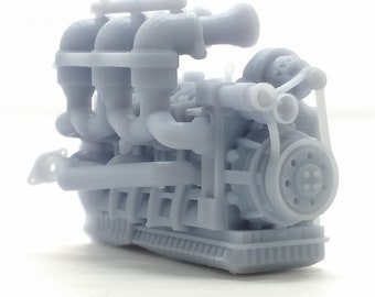 Mazda 13B 3 Rotor Wankel Engine 1/32, 1/24, 1/18, 1/12, 1/8 Scale Model Motor 3D Printed Resin For Diecast Kit Cars