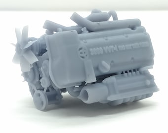 Toyota 2JZ Two Way Twin Turbo Engine 1/32, 1/24, 1/18, 1/12, 1/8 Scale Model Motor 3D Printed Resin Diecast
