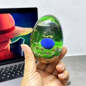 Luffy Gomu Gomu no Mi Devil Fruit Desk Decor - Gift for Anime Fans, Resin Wood Crafts One and Piece, Back to School Gifts for staff