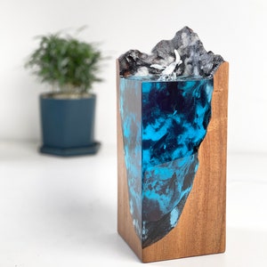 Humpback whale Night light, Humpback whale Jumping out of Water, Resin wood lamp Home Decor, Back to School Gifts, Gift for dad