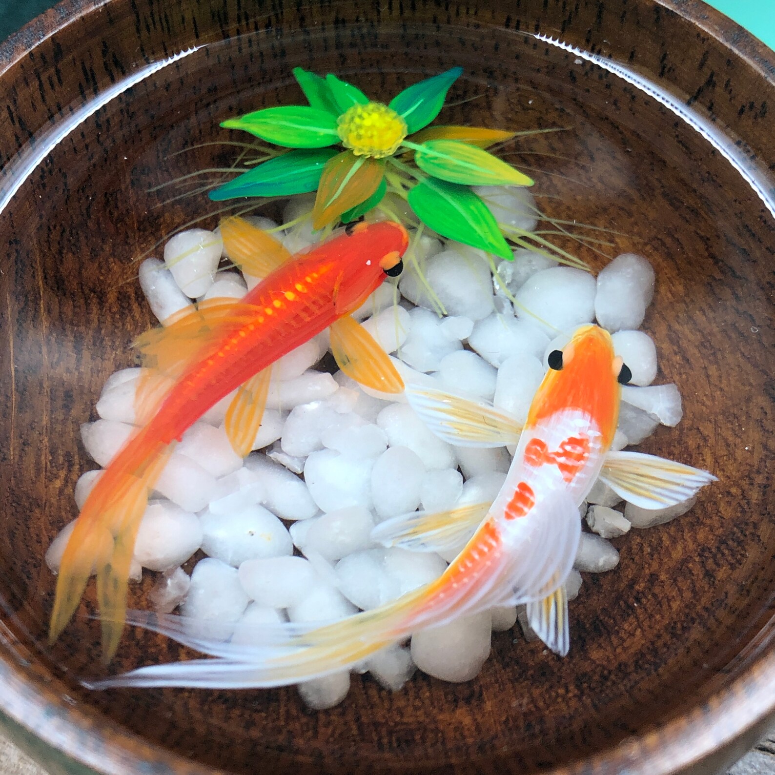 3D Resin Painting Koi Fish Epoxy Ary Wooden cup Acrylic Etsy