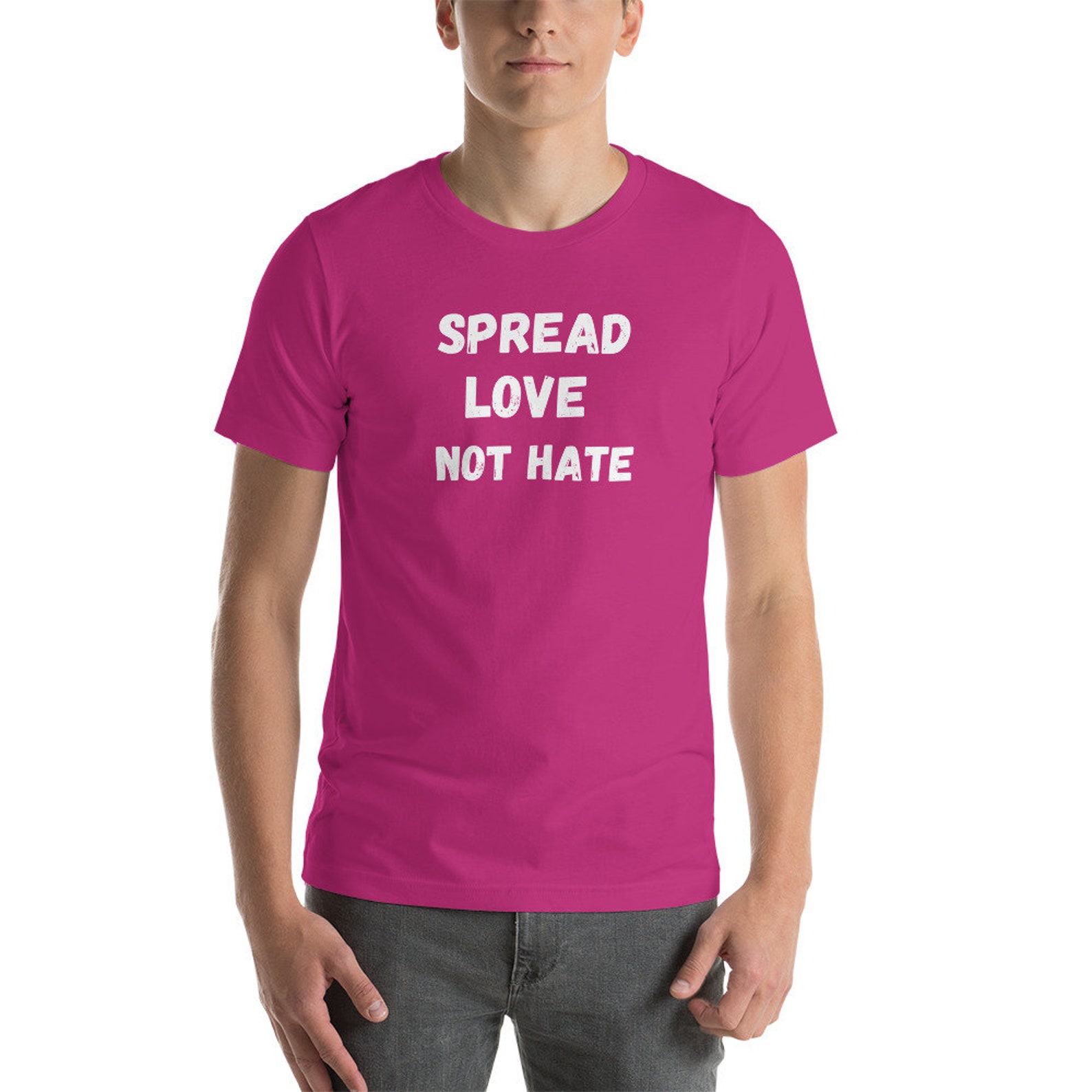 Spread love not Hate Short-Sleeve Unisex T-Shirt | Etsy