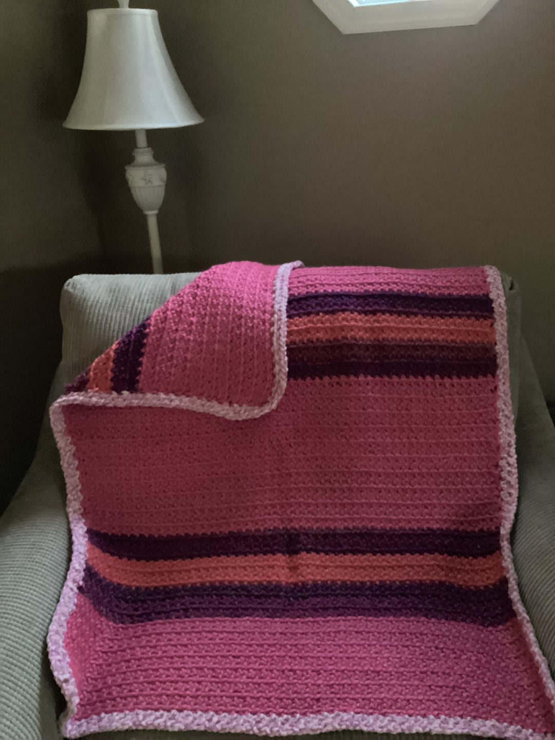 Handmade Crochet Throw Blanket Etsy