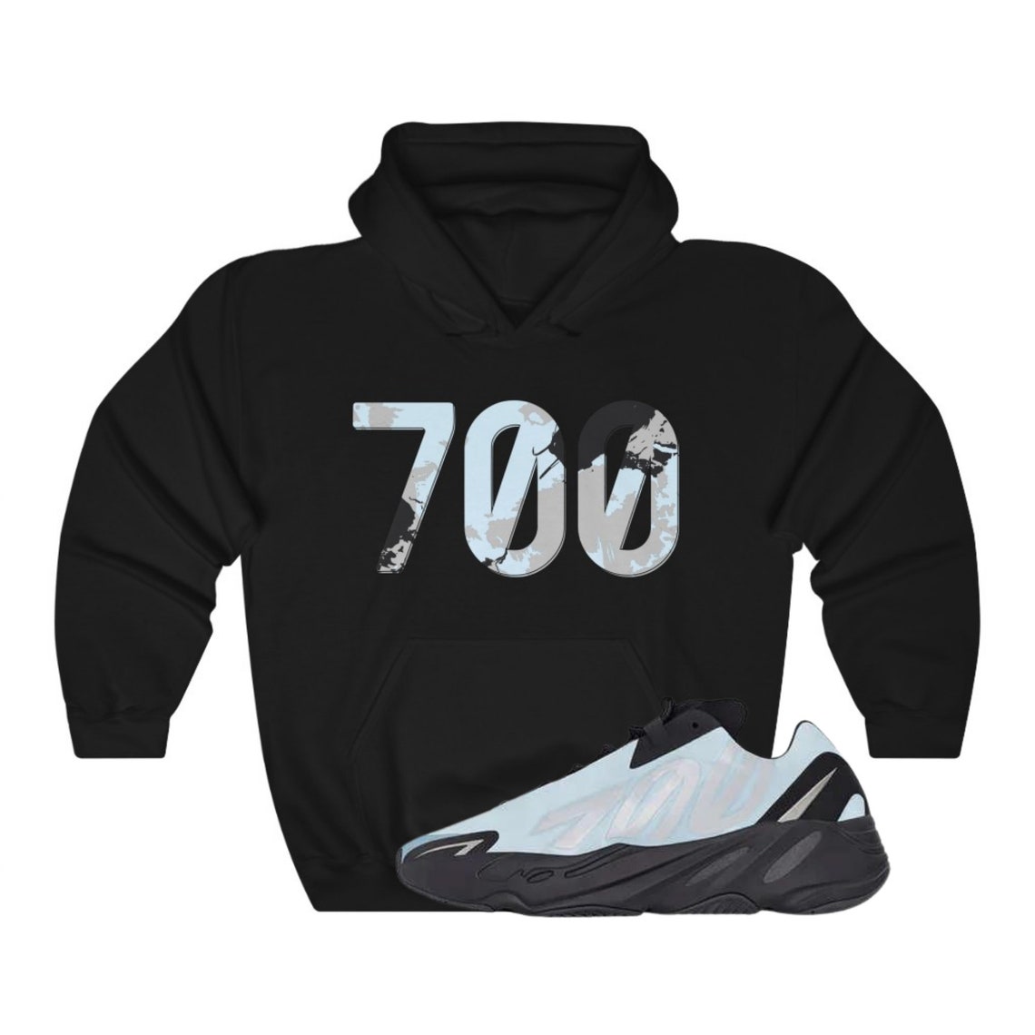Yeezy Boost 700 MNVN Blue Tint Sneaker Matching Hoodie & | Etsy