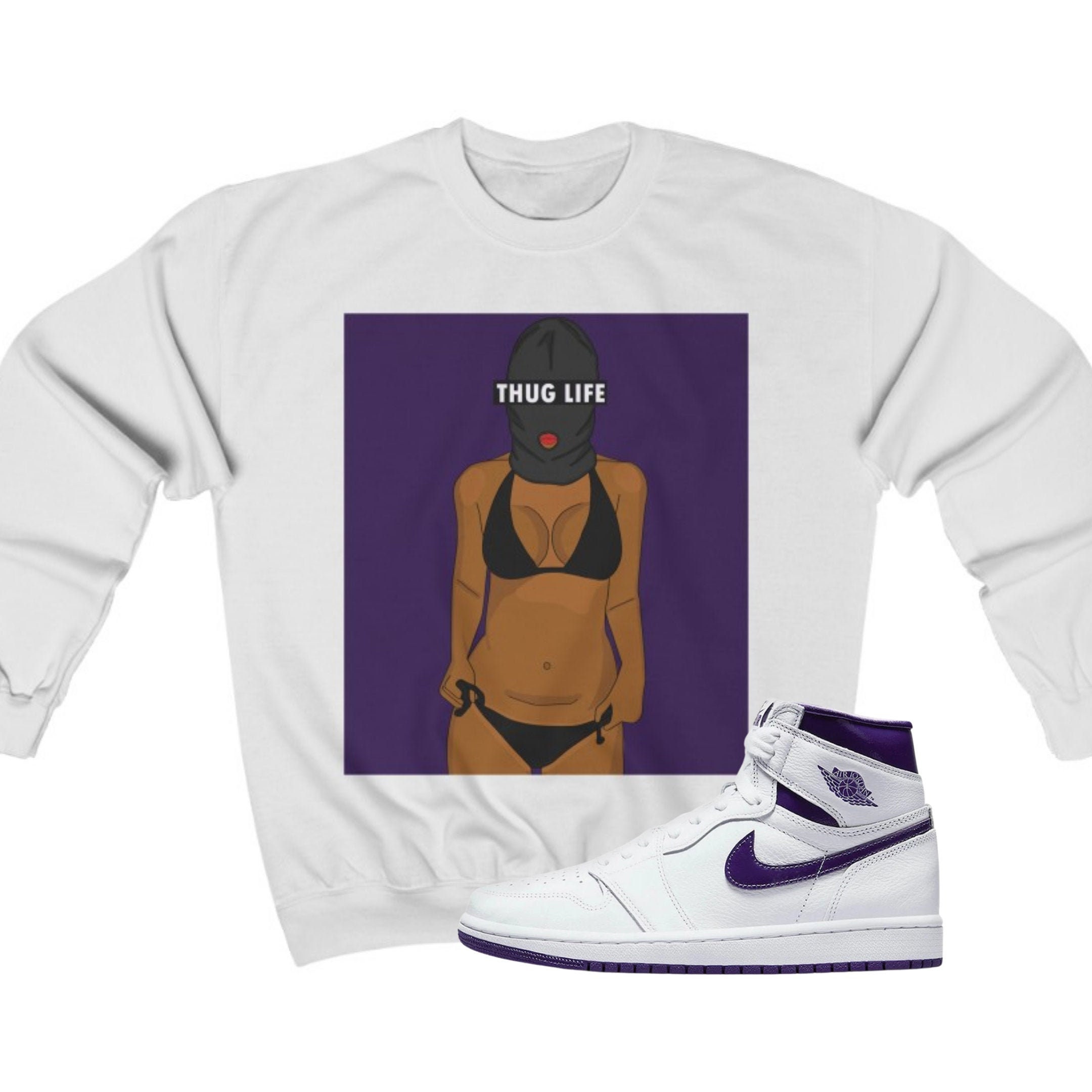 jordan 1 court purple outfit