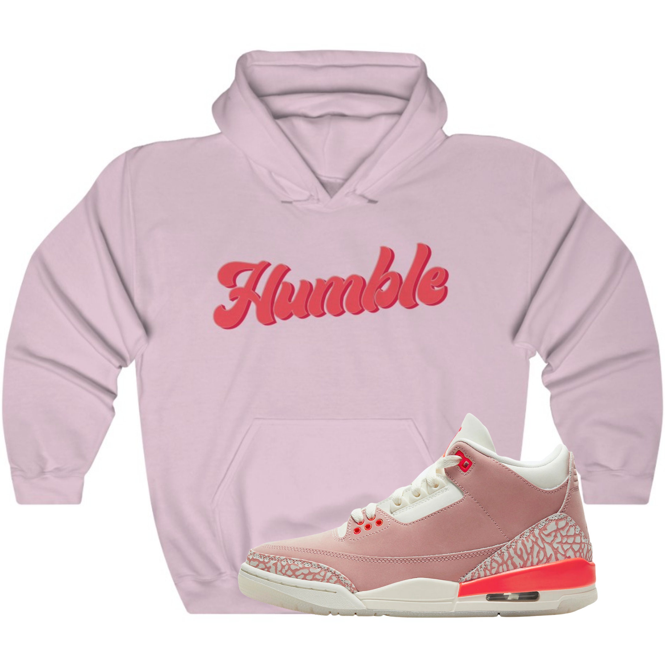Air Jordan 3 Rust Pink Sneaker Matching Hoodie Outfit Etsy