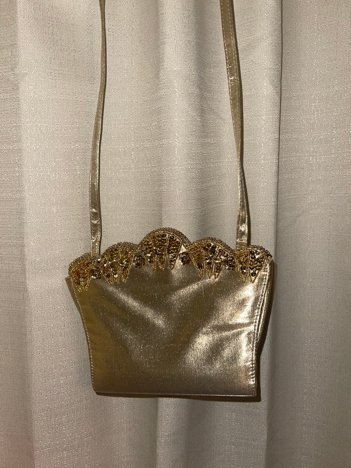 Trendy gold metallic evening bag Etsy