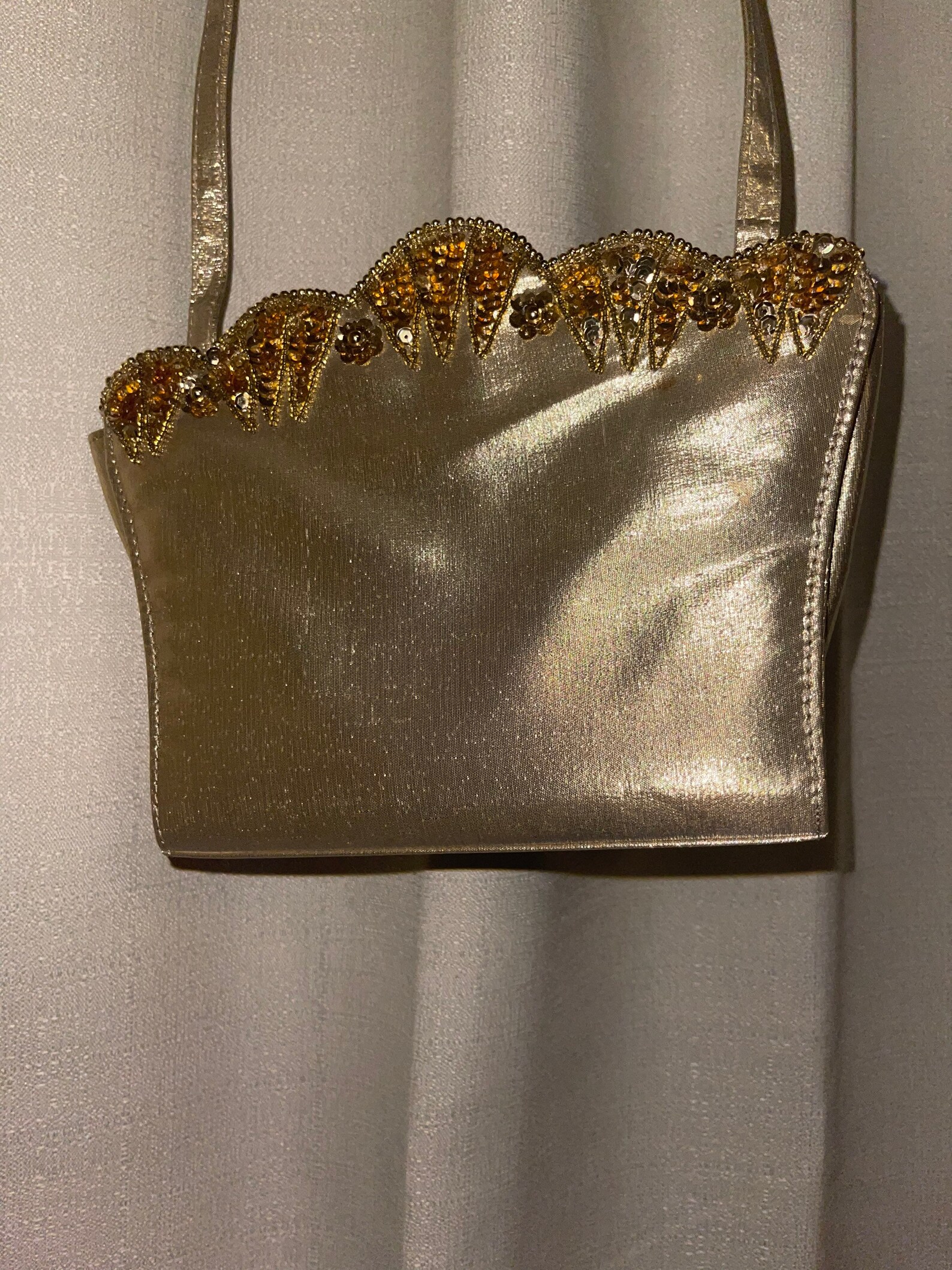 Trendy gold metallic evening bag Etsy