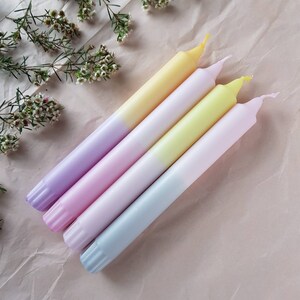 Dip Dye Candle | Spring Set of 4 | Easter | pastel | Stick candle