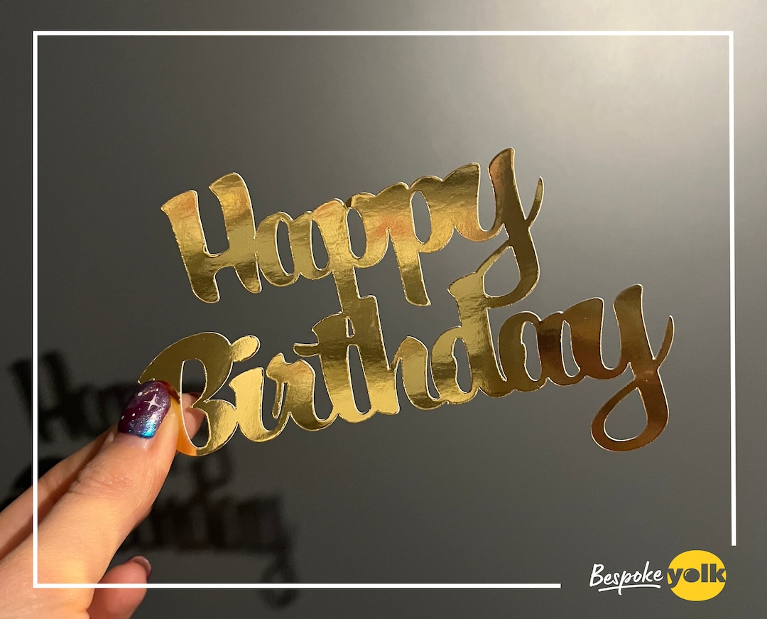 Brownie Sheet Cake Slab Traybake Topper, Personalised, Happy Birthday