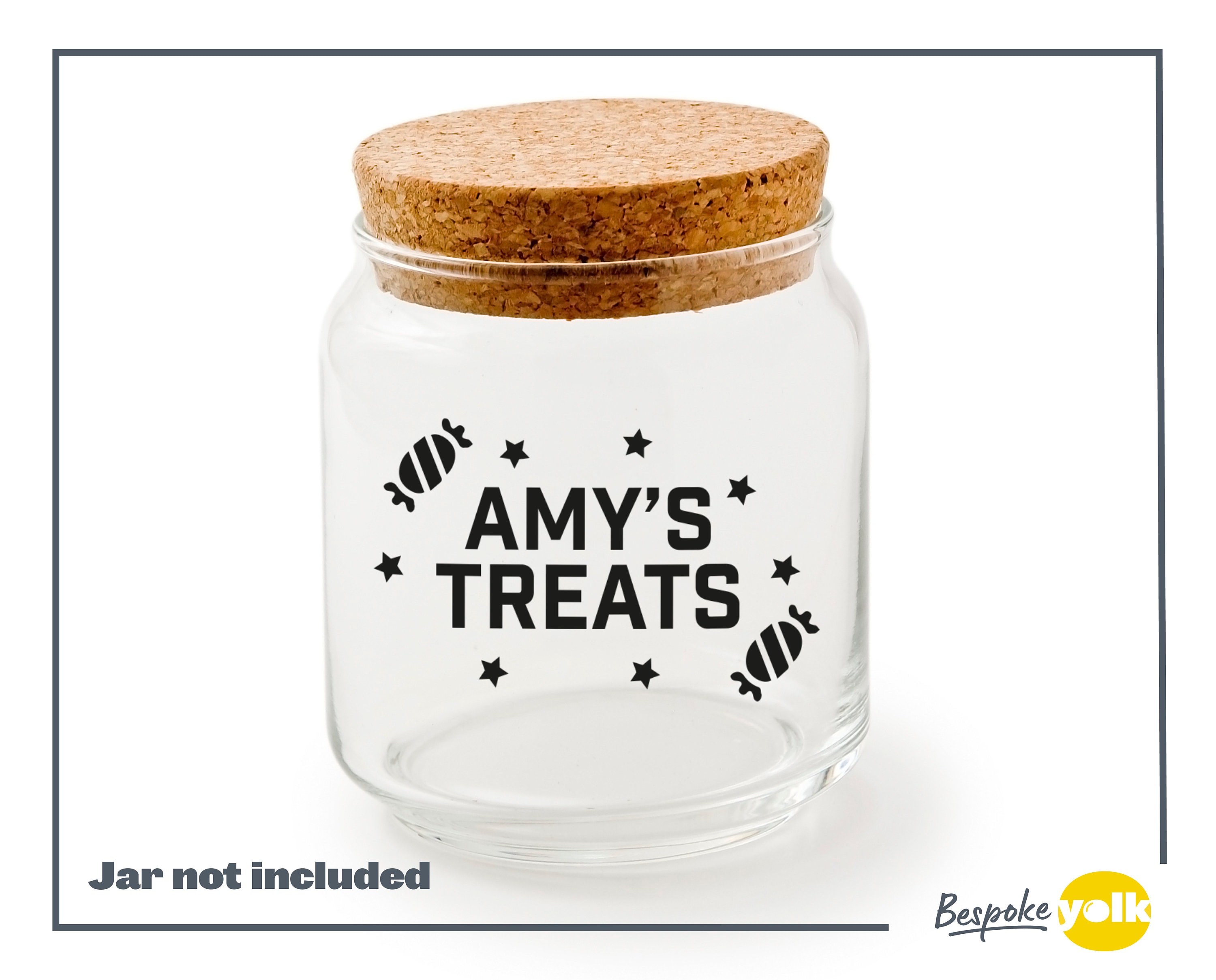 Treat Jar Container Sticker Vinyl Decal Label Etsy Singapore