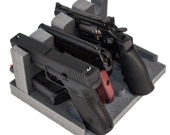 4 GR Gun & Magazine Holders. RKrack Foam Gun Rack for Pistol/Handgun. Safe Storage Accessories