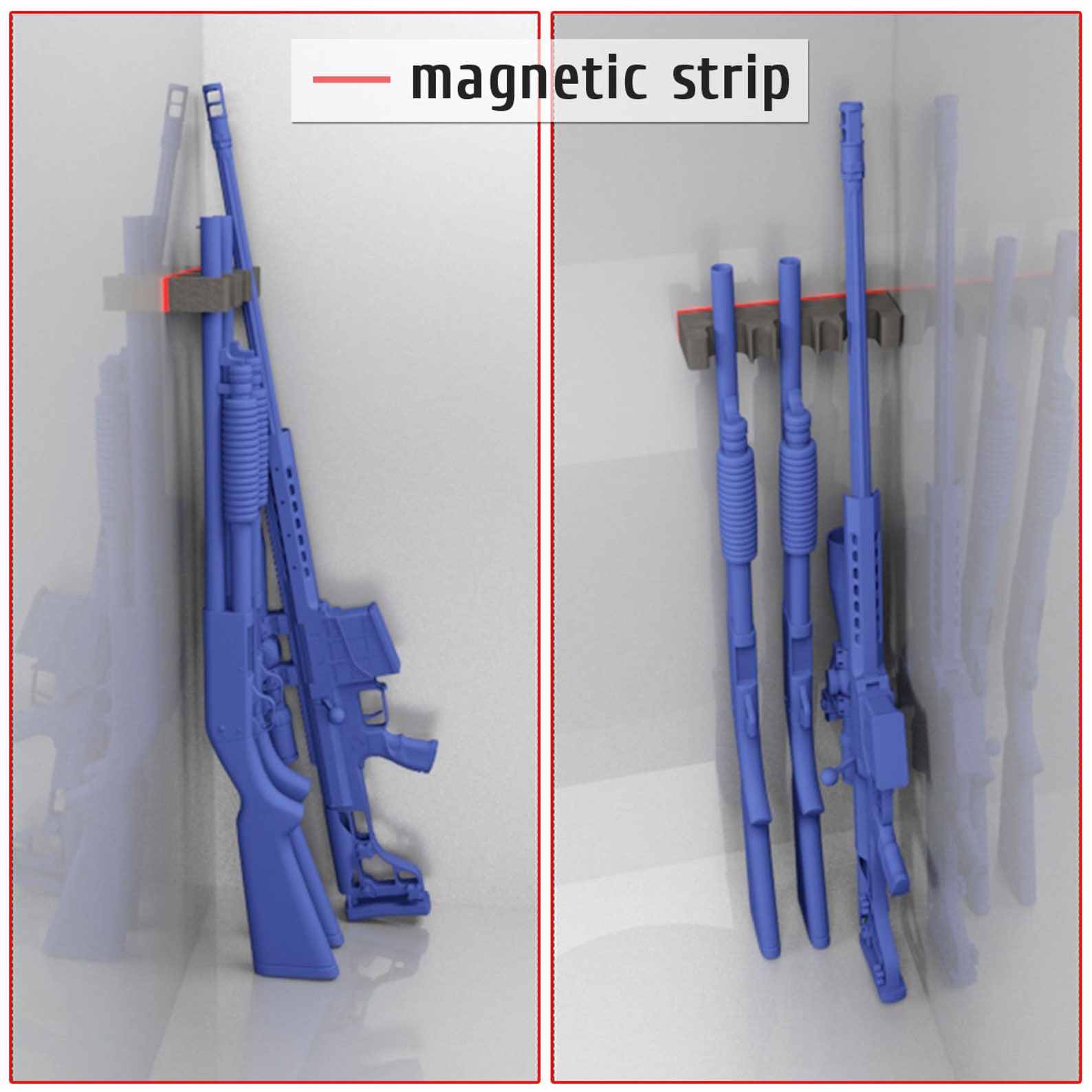 Three Foam Gun Rack Rifle Barrel Rest With Strip Etsy