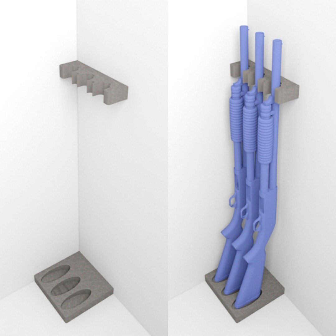 Kit Three Foam Gun Rack Rifle Barrel Rest With Strip Gun Storage Weapon Rack for Gun